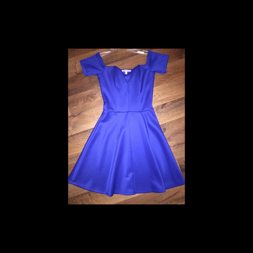 Blue mini dress